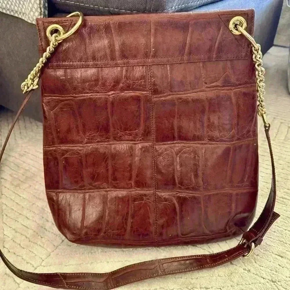 Kate Landry brown crock pattern purse - Picture 6 of 7